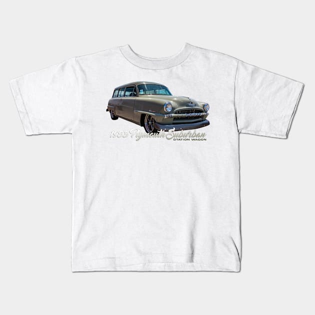 1953 Plymouth Suburban Station Wagon Kids T-Shirt by Gestalt Imagery